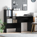 Birou cu raft Stejar negru 131.5 x 50 x 106.5 cm Lemn compozit - WALTI WALTI
