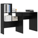 Birou cu raft Stejar negru 131.5 x 50 x 106.5 cm Lemn compozit - WALTI WALTI