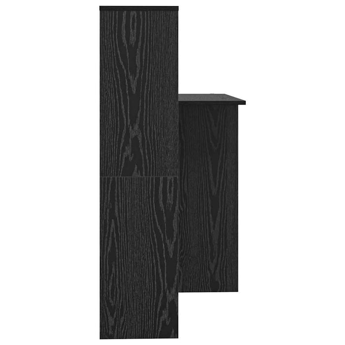 Birou cu raft Stejar negru 131.5 x 50 x 106.5 cm Lemn compozit - WALTI WALTI