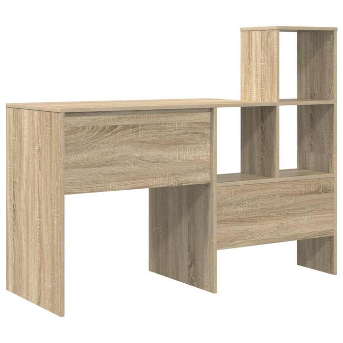 Birou cu raft Stejar sonoma 131.5 x 50 x 106.5 cm Lemn compozit - WALTI WALTI