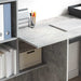 Birou cu raft Gri beton 131.5 x 50 x 106.5 cm Lemn compozit - WALTI WALTI