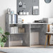Birou cu raft Gri beton 131.5 x 50 x 106.5 cm Lemn compozit - WALTI WALTI