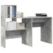 Birou cu raft Gri beton 131.5 x 50 x 106.5 cm Lemn compozit - WALTI WALTI