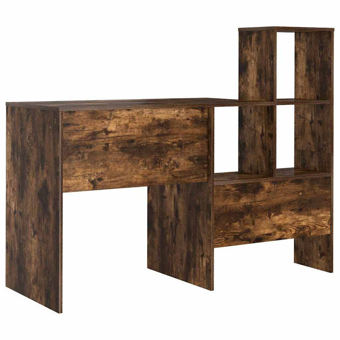 Birou cu raft Stejar afumat 131.5 x 50 x 106.5 cm Lemn compozit - WALTI WALTI