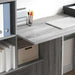 Birou cu raft sonoma gri 131.5 x 50 x 106.5 cm Lemn compozit - WALTI WALTI