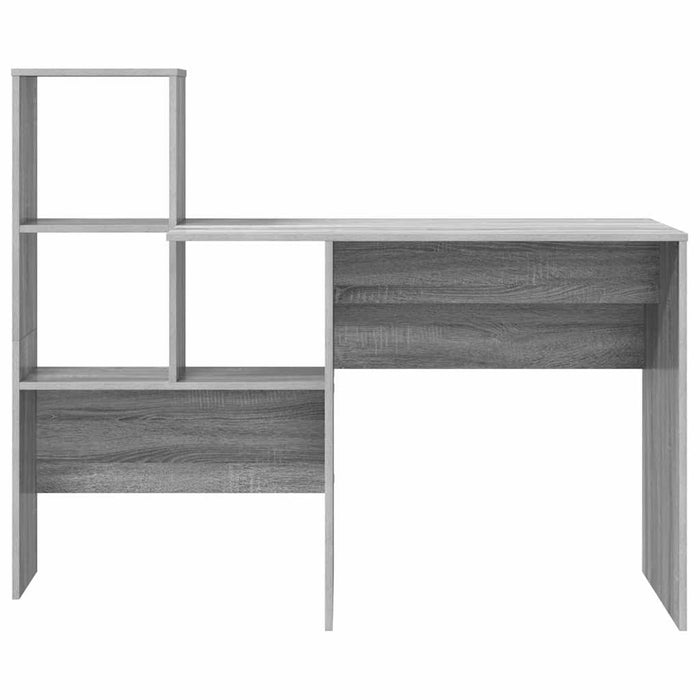 Birou cu raft sonoma gri 131.5 x 50 x 106.5 cm Lemn compozit - WALTI WALTI