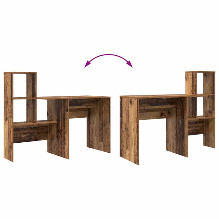 Birou cu raft Lemn vechi 131.5 x 50 x 106.5 cm Lemn compozit - WALTI WALTI