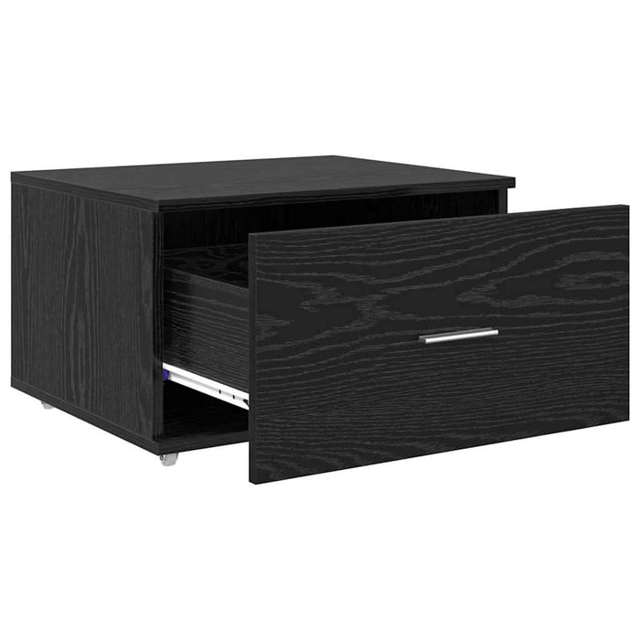 Dulap cu sertare cu roata Negru 55 x 45 x 33.5 cm Lemn compozit - WALTI WALTI