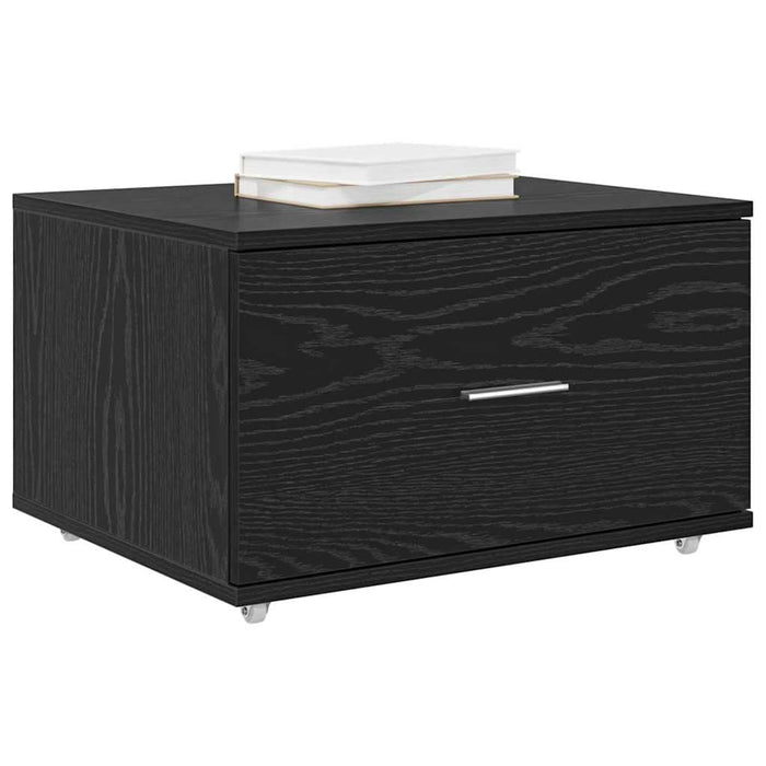 Dulap cu sertare cu roata Negru 55 x 45 x 33.5 cm Lemn compozit - WALTI WALTI