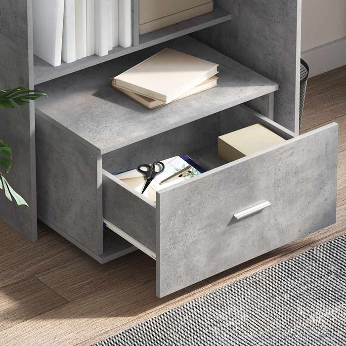 Dulap cu sertare cu roata Gri 55 x 45 x 33.5 cm Lemn compozit - WALTI WALTI