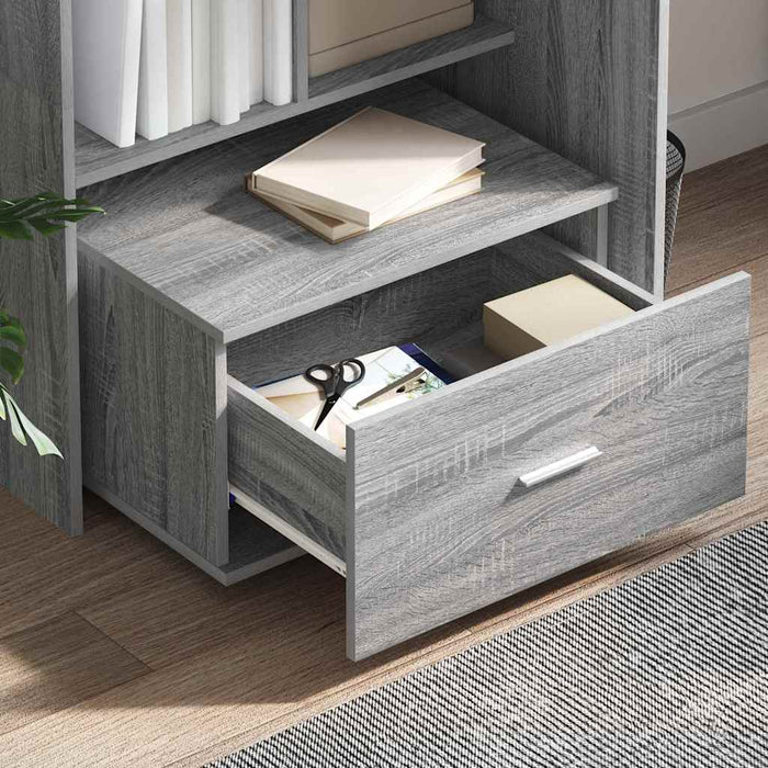Dulap cu sertare cu roata Gri 55 x 45 x 33.5 cm Lemn compozit - WALTI WALTI