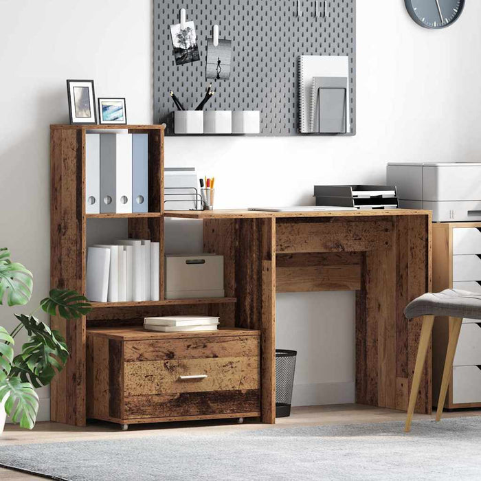 Dulap cu sertare cu roata Maro 55 x 45 x 33.5 cm Lemn compozit - WALTI WALTI