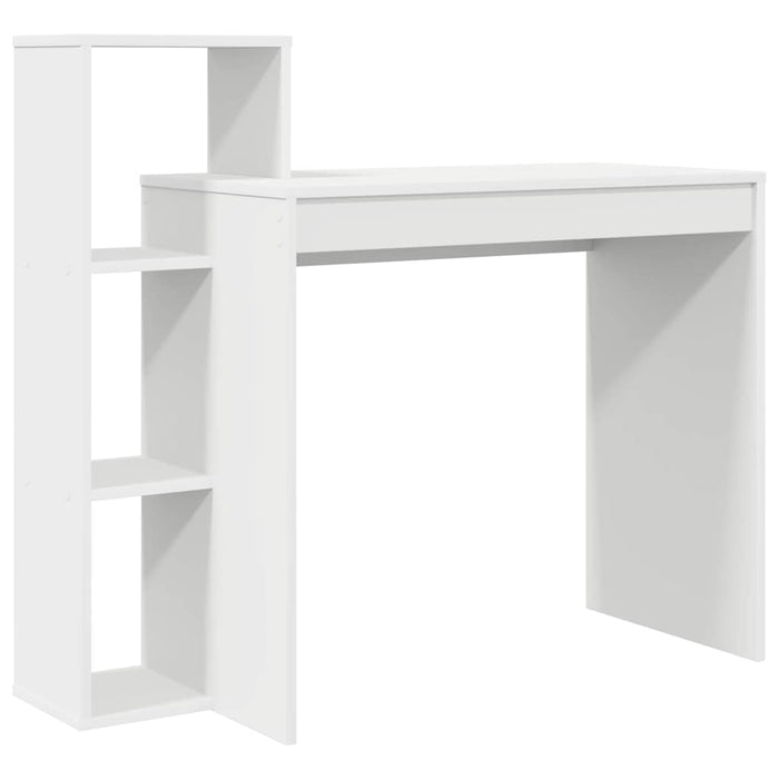 Birou cu raft cu depozitare Alb 100 x 40 x 90 cm Lemn compozit - WALTI WALTI
