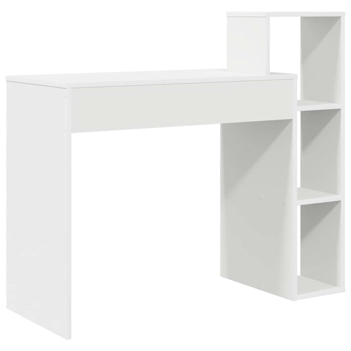 Birou cu raft cu depozitare Alb 100 x 40 x 90 cm Lemn compozit - WALTI WALTI