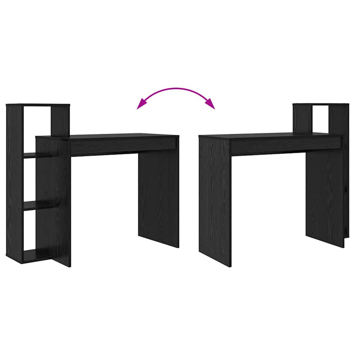 Birou cu raft Stejar negru 100 x 40 x 90 cm Lemn compozit - WALTI WALTI