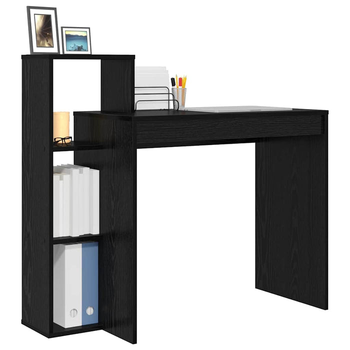 Birou cu raft Stejar negru 100 x 40 x 90 cm Lemn compozit - WALTI WALTI