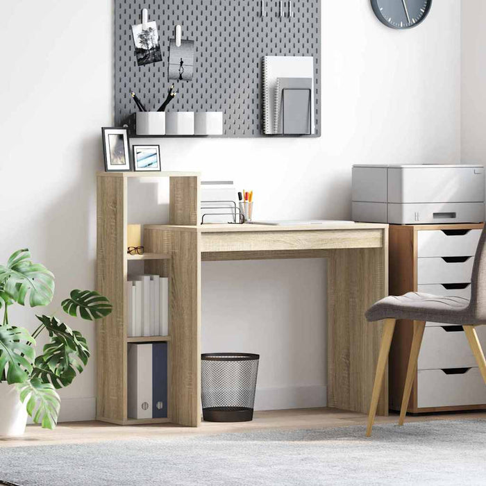 Birou cu raft Stejar sonoma 100 x 40 x 90 cm Lemn compozit - WALTI WALTI