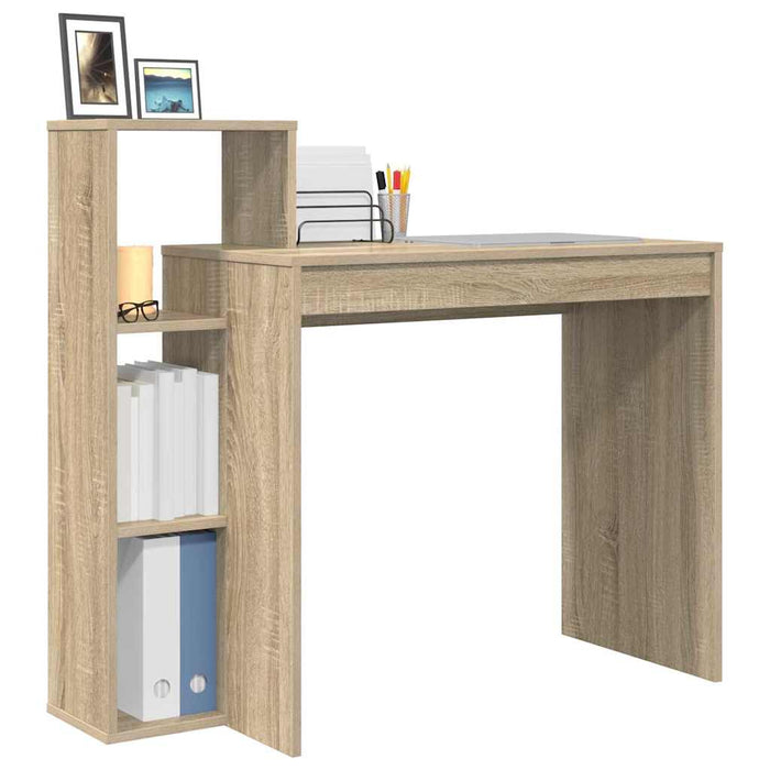 Birou cu raft Stejar sonoma 100 x 40 x 90 cm Lemn compozit - WALTI WALTI