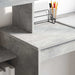 Birou cu raft Gri beton 100 x 40 x 90 cm Lemn compozit - WALTI WALTI