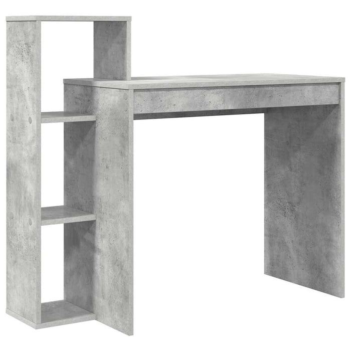 Birou cu raft Gri beton 100 x 40 x 90 cm Lemn compozit - WALTI WALTI