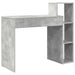 Birou cu raft Gri beton 100 x 40 x 90 cm Lemn compozit - WALTI WALTI