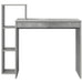 Birou cu raft Gri beton 100 x 40 x 90 cm Lemn compozit - WALTI WALTI