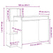 Birou cu raft Gri beton 100 x 40 x 90 cm Lemn compozit - WALTI WALTI
