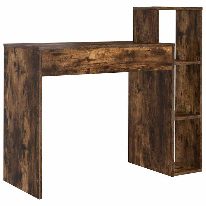 Birou cu raft Stejar afumat 100 x 40 x 90 cm Lemn compozit - WALTI WALTI