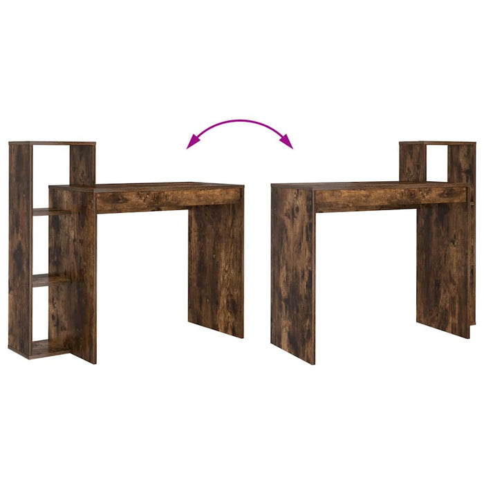 Birou cu raft Stejar afumat 100 x 40 x 90 cm Lemn compozit - WALTI WALTI