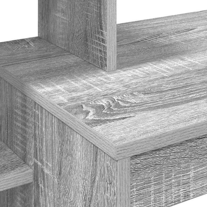 Birou cu raft sonoma gri 100 x 40 x 90 cm Lemn compozit - WALTI WALTI