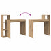 Birou cu raft stejar artizanal 100 x 40 x 90 cm Lemn compozit - WALTI WALTI