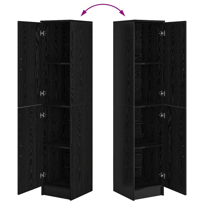 Rafturi Stejar negru 35 x 39 x 168 cm Lemn compozit - WALTI WALTI