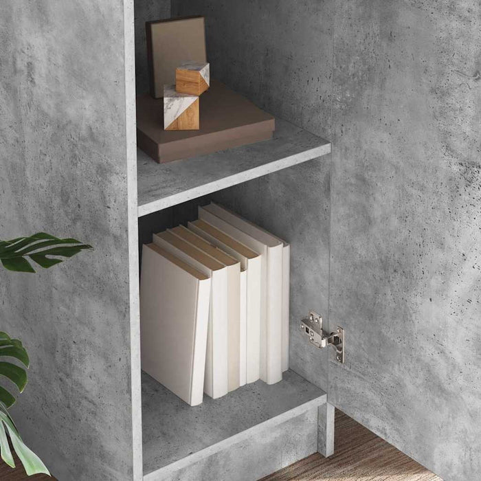 Rafturi Gri beton 35 x 39 x 168 cm Lemn compozit - WALTI WALTI