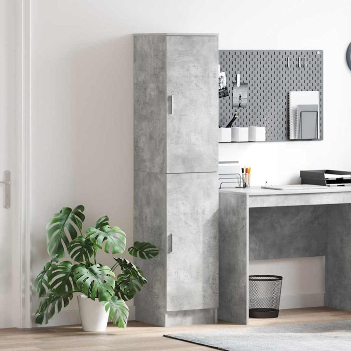 Rafturi Gri beton 35 x 39 x 168 cm Lemn compozit - WALTI WALTI