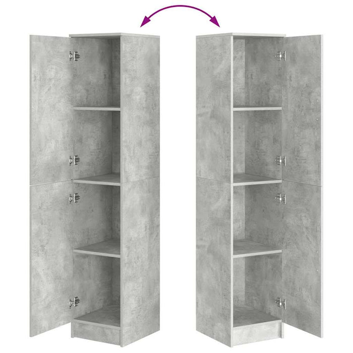 Rafturi Gri beton 35 x 39 x 168 cm Lemn compozit - WALTI WALTI