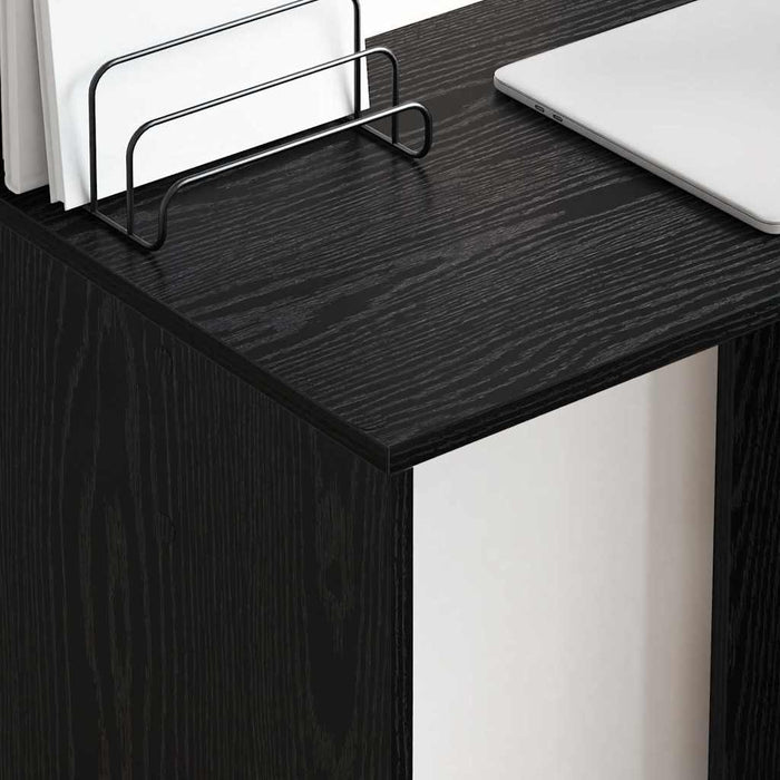 Birou cu raft Stejar Negru 78,5 x 37 x 154,5 cm Lemn compozit - WALTI WALTI