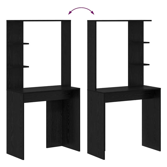 Birou cu raft Stejar Negru 78,5 x 37 x 154,5 cm Lemn compozit - WALTI WALTI