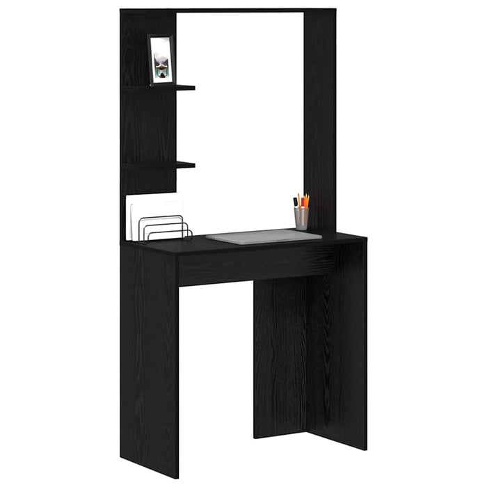 Birou cu raft Stejar Negru 78,5 x 37 x 154,5 cm Lemn compozit - WALTI WALTI
