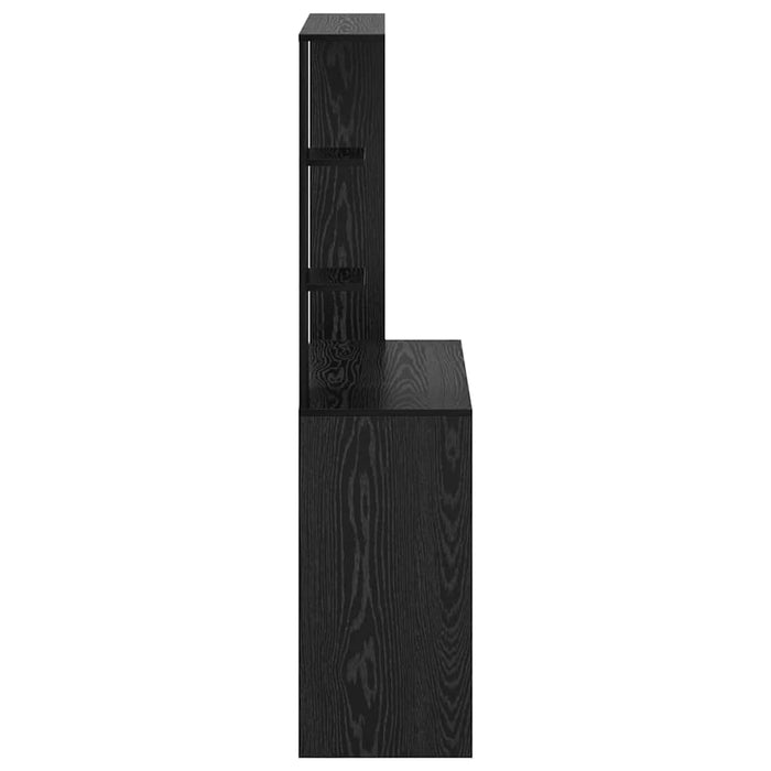 Birou cu raft Stejar Negru 78,5 x 37 x 154,5 cm Lemn compozit - WALTI WALTI