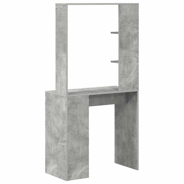 Birou cu raft Gri din beton 78,5 x 37 x 154,5 cm Lemn compozit - WALTI WALTI