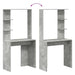 Birou cu raft Gri din beton 78,5 x 37 x 154,5 cm Lemn compozit - WALTI WALTI