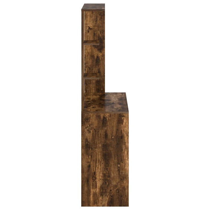 Birou cu raft Stejar fumuriu 78,5 x 37 x 154,5 cm Lemn compozit - WALTI WALTI