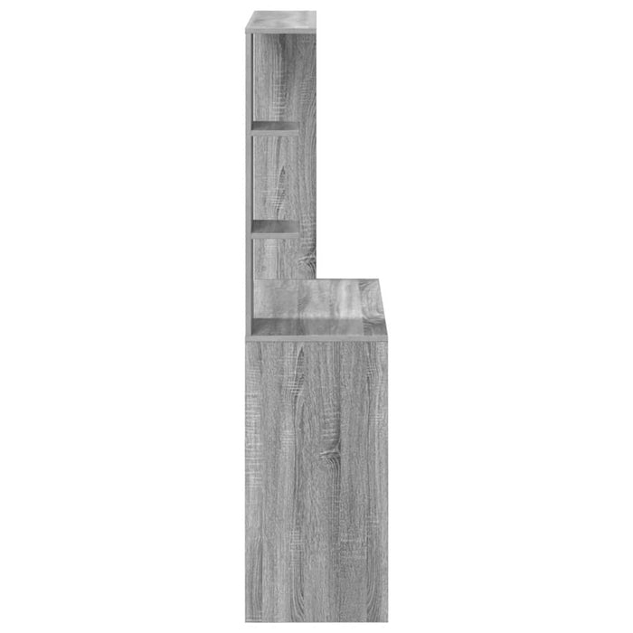 Birou cu raft Gri Sonoma 78,5 x 37 x 154,5 cm Lemn compozit - WALTI WALTI
