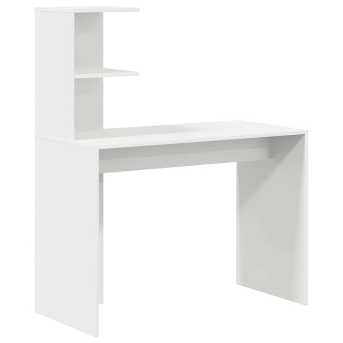 Birou cu raft cu depozitare Alb 102 x 50 x 124 cm Lemn compozit - WALTI WALTI