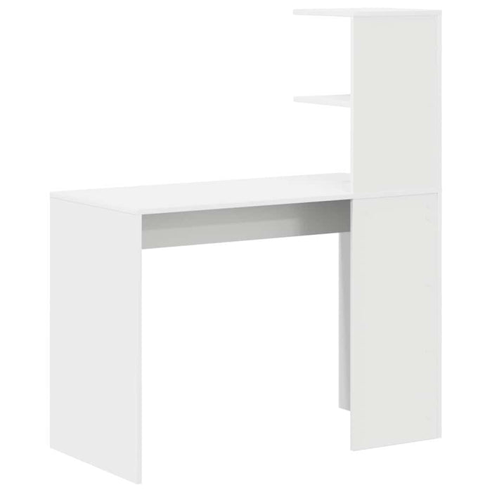 Birou cu raft cu depozitare Alb 102 x 50 x 124 cm Lemn compozit - WALTI WALTI