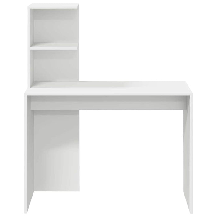 Birou cu raft cu depozitare Alb 102 x 50 x 124 cm Lemn compozit - WALTI WALTI