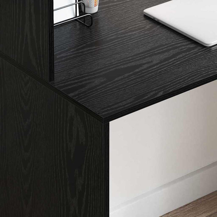 Birou cu raft Stejar Negru 102 x 50 x 124 cm Lemn compozit - WALTI WALTI