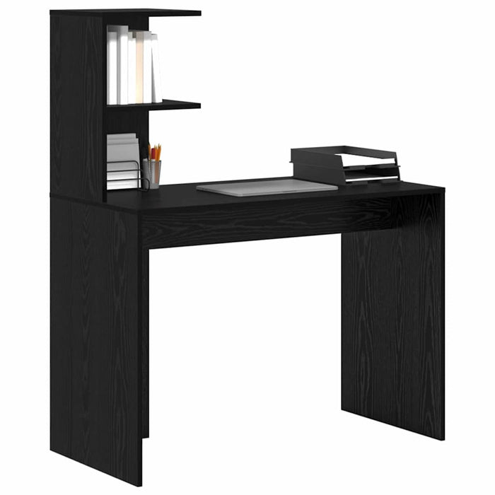 Birou cu raft Stejar Negru 102 x 50 x 124 cm Lemn compozit - WALTI WALTI