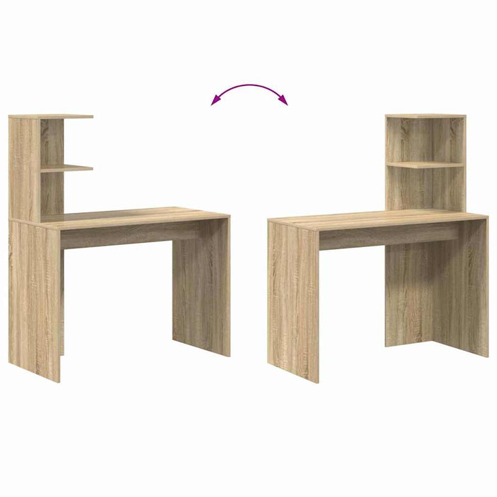 Birou cu raft Stejar sonoma 102 x 50 x 124 cm Lemn compozit - WALTI WALTI