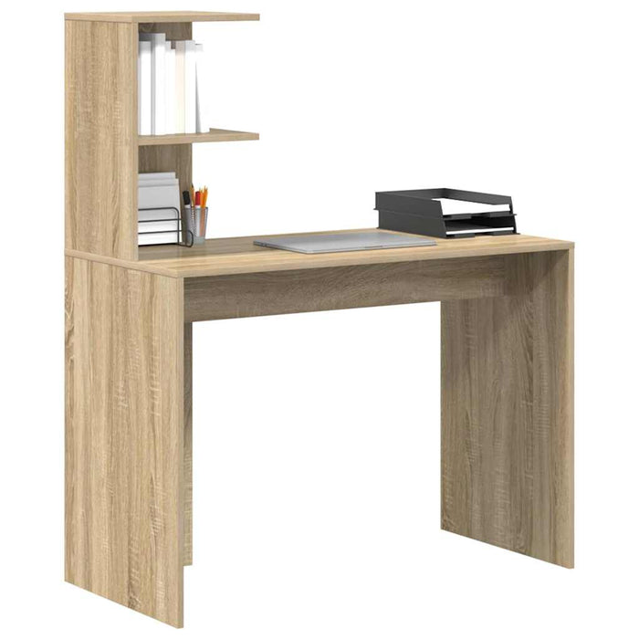 Birou cu raft Stejar sonoma 102 x 50 x 124 cm Lemn compozit - WALTI WALTI